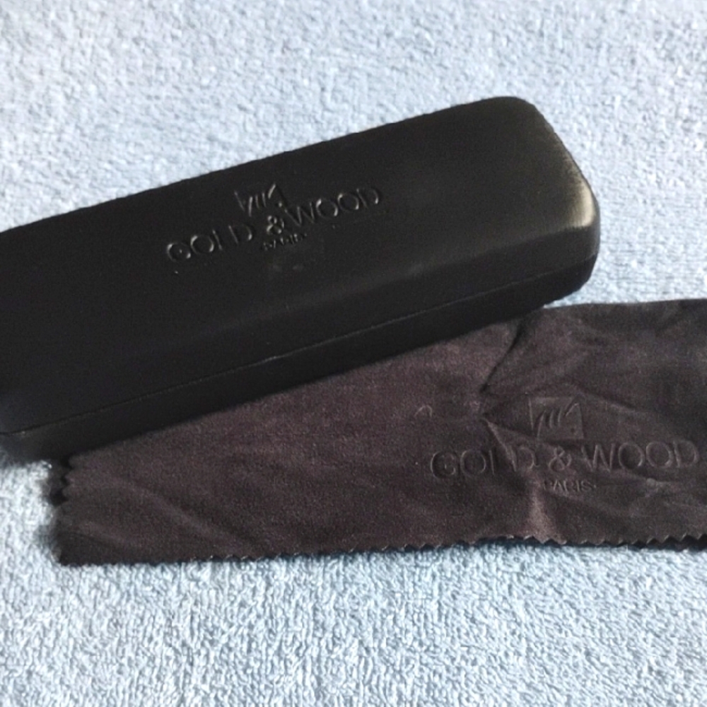 Gold & Wood Eyeglass Case